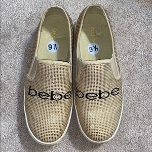 Bebe Rhinestone Slip On Sneakers